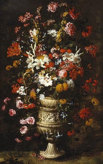 unknow artist Flowers in a Figured Vase Spain oil painting art